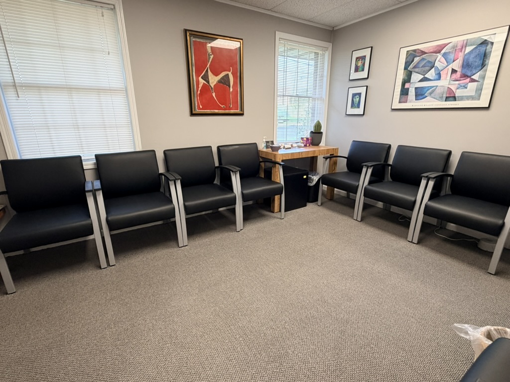 Clean professional office waiting room